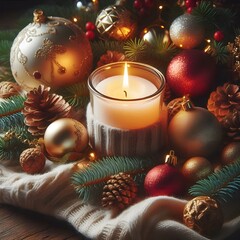Beautiful Christmas candle