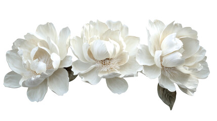 real white flowers on white background