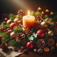 Beautiful Christmas candle