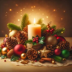 Beautiful Christmas candle
