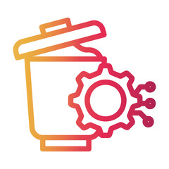 waste Line Gradient Icon