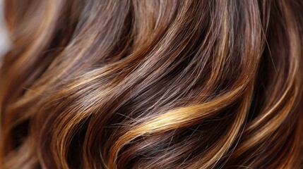 Naklejka premium Intricate brunette hairstyle, a closeup look at textured and styled hair closeup
