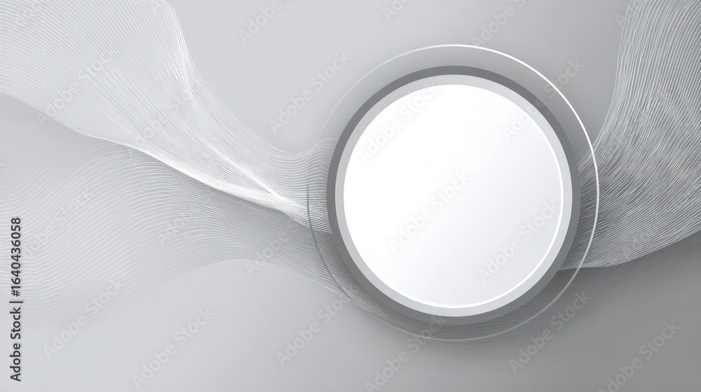 Poster abstract circle backdrop with flowing lines, subtle gradient