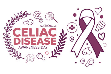 NATIONAL CELIAC DISEASE AWARENESS DAY vector illustration