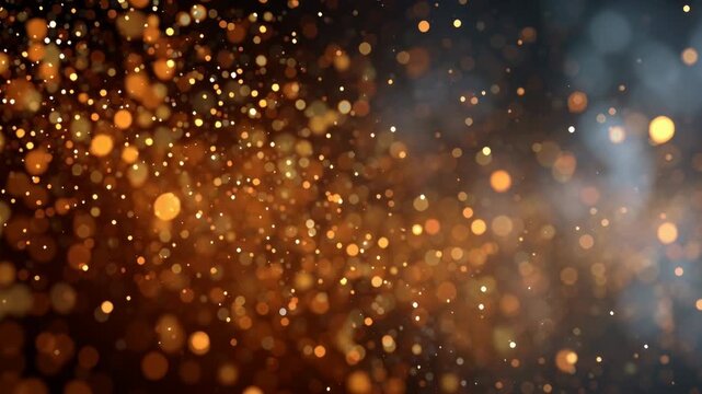 smooth motion of random light particles, shimmering soft-focus dots, ambient glow, subtle sparkle, modern tech atmosphere, loop-ready
