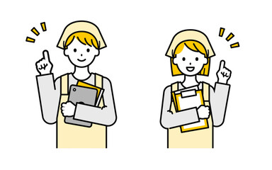 シンプルなアルバイトの男女_気づき