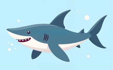 Obraz premium cute hammerhead shark fish sea life cartoon icon. High quality