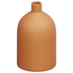 3D Clay Vase Pot Icon
