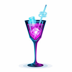 Sci-Fi Neon Glowing Cocktail Glasses