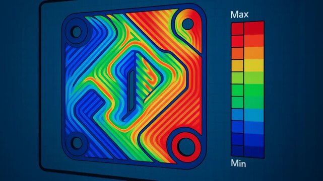 Heat exchanger thermal analysis temperature gradient scale industry application simulation efficiency performance optimization design distribution