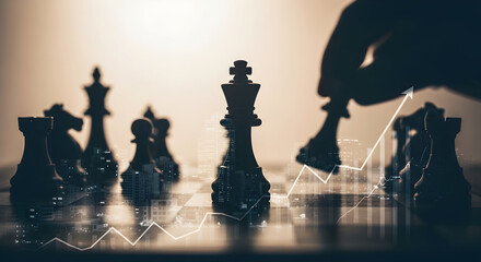 Strategic Business Move Chess Game Investment Growth Planning Success Leadership Market Competition Winning Strategy Vision Future Goal Achievement