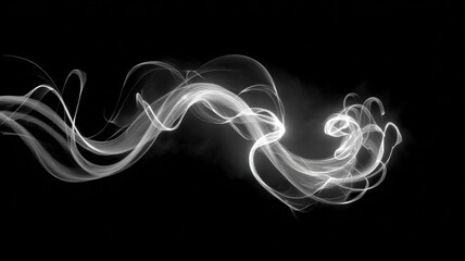 ethereal flame-like tendrils flowing gently in a loop, clean monochromatic glow, elegant motion, mystical ambiance, ultra-detailed particle effects