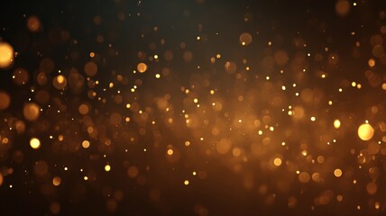 ethereal ambient scene of golden bokeh lights and subtle star trails drifting in space, cinematic lighting, dreamy mood, seamless animation