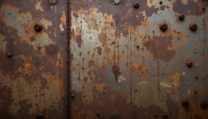 Aged Rust Metal Background with Weathered Texture and Industrial Vintage Appeal
