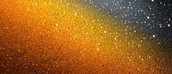 Fototapeta premium Gradient glitter background, orange to dark gray