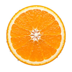 Juicy vibrant orange slice bursting with fresh citrus flavor, perfect for healthy lifestyle and food content