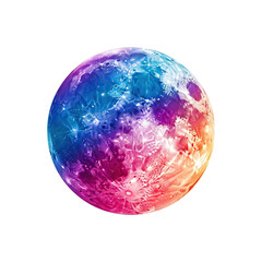 Obraz premium Ultra-Realistic 3D Render Vibrant Color 3D icon of Moon isolated on Transparent Background