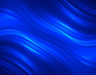 Obraz premium Abstract blue flowing wave pattern; dynamic, smooth curves and gradients create a sense of movement and depth
