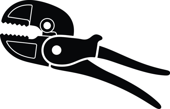 black pliers tool isolated on white clip art preview