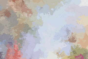 Various oil paintings, flowers, chrysanthemums, landscapes, lakes, leaves, roses, peonies, forests