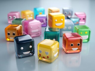 Colorful Computer Icons and Emoticons in a Vibrant Collection