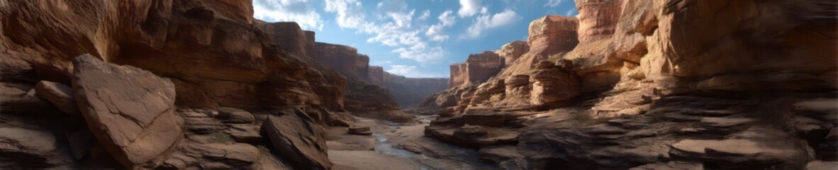 Fototapeta premium Canyon adventure nature hdr panorama 360° view