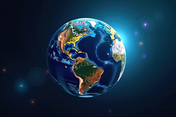 Detailed illustration of the Earth from space.