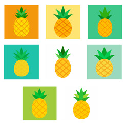 Pineapple Vector Illustration for Tropical Fruit and Summer