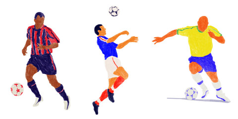 Soccer player playing with ball