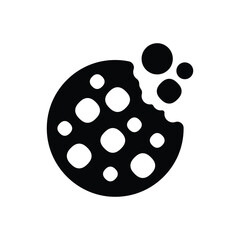 Black solid icon for cookies