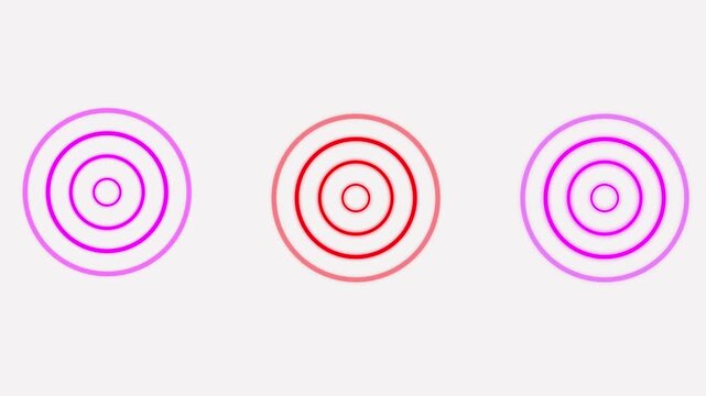 Communication tower produce radio frequency for human mobile tower radio wave. Animation of white circular electric wave Abstract Futuristic Radio Wave Signal. Digital Radio Waves Diffusion Animation