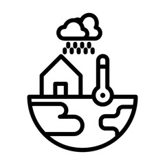 Obraz premium climate change Line Icon