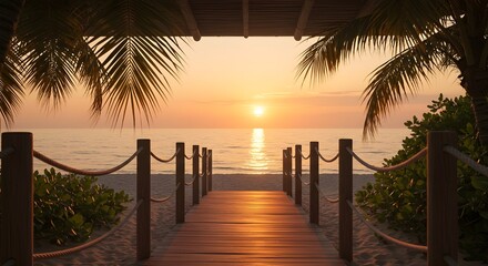 Fototapeta premium sunset on the beach