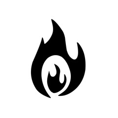 fire logo silhouette design