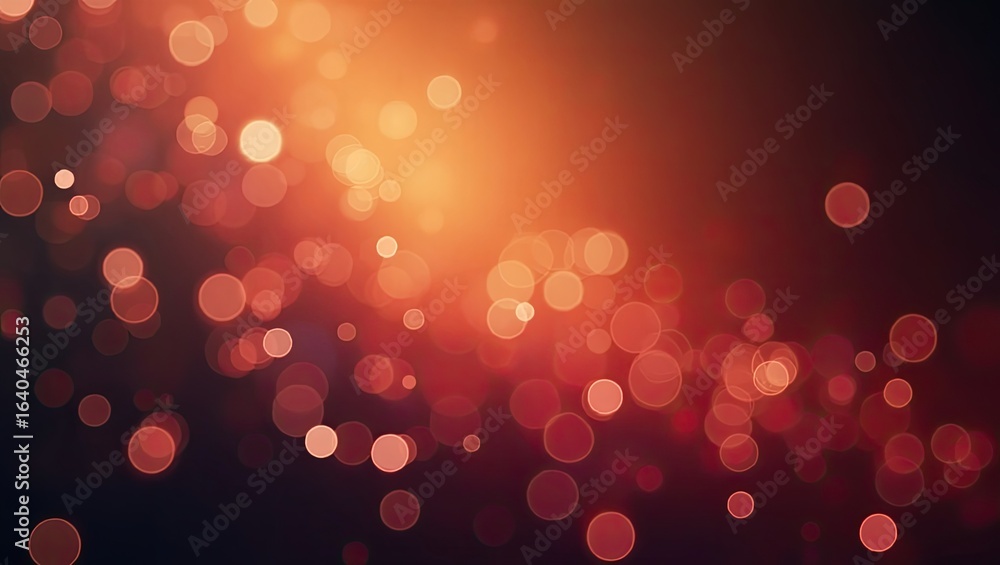 Poster abstract background with warm tones and circular bokeh.