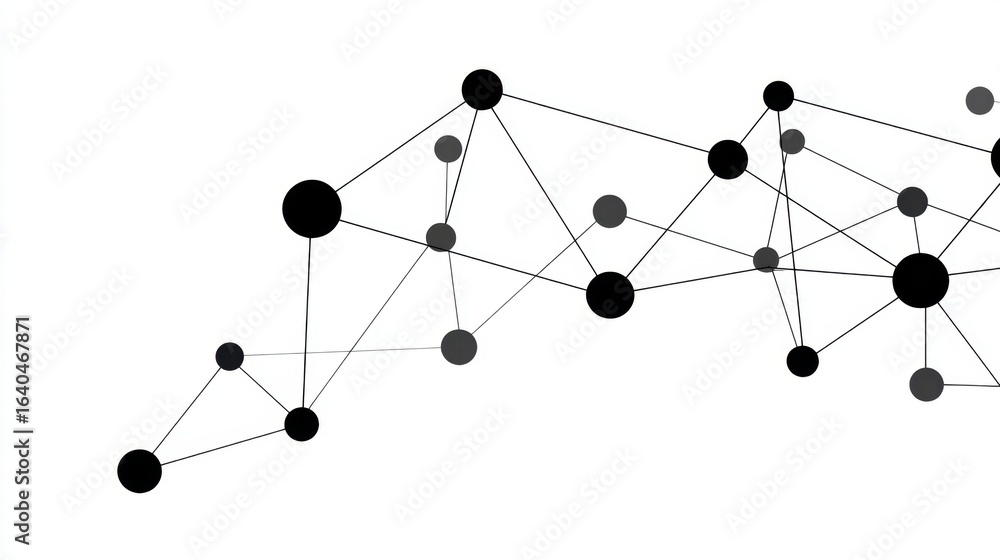 Aufkleber minimalist diagram of simple network with few components and nodes