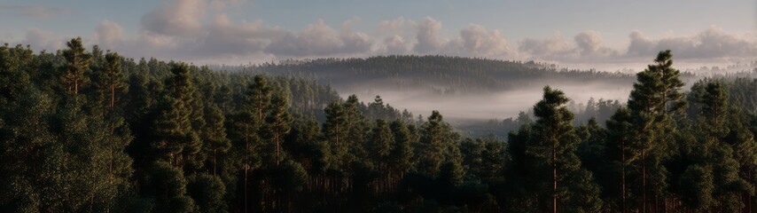 Obraz premium Panoramic hdr forest landscape nature 360 degree