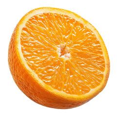 Juicy orange half, studio shot, black background, food photography, recipe ingredient