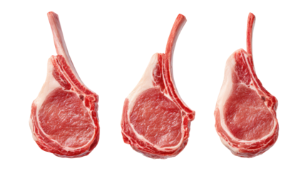 Sizzling trio of meat on black background, a culinary masterpiece sizzling