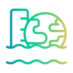 climate change Line Gradient Icon