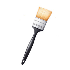 Professional paintbrush with synthetic bristles