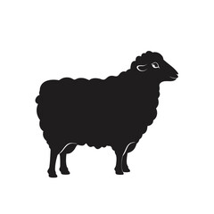Isolated pictogram sign of lamb, sheep, goat, an animal silhouette icon
