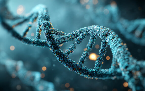 DNA Sequence Genetics Molecular Biology Research Double Helix Structure Scientific Innovation Biochemistry Blue Microscopic Analysis Virtual 