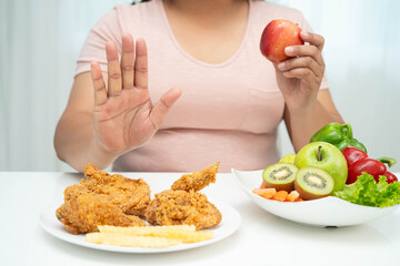 Junk food no good health eating for diet.