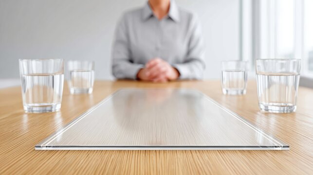 Contemplative man at table with glasses, a scene of solitude and reflection