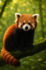 red panda in tree