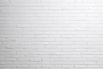 Abstract close-up of a painted white brick wall surface.