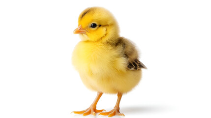 Obraz premium Yellow chick isolated on white