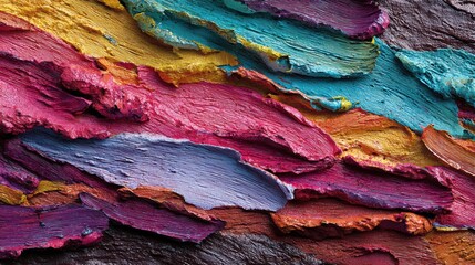 Vibrant oil paint texture featuring colorful brushstrokes and abstract patterns creating a visually stunning backdrop