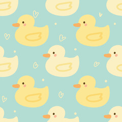 Cute Duck Seamless Pattern